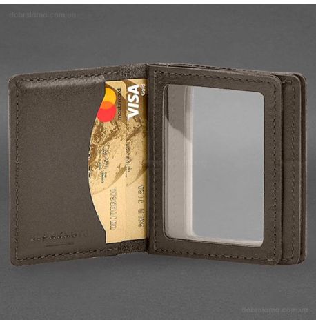 Шкіряна обкладинка для прав, id-паспорта та карток 2.1 (темно-бежева)