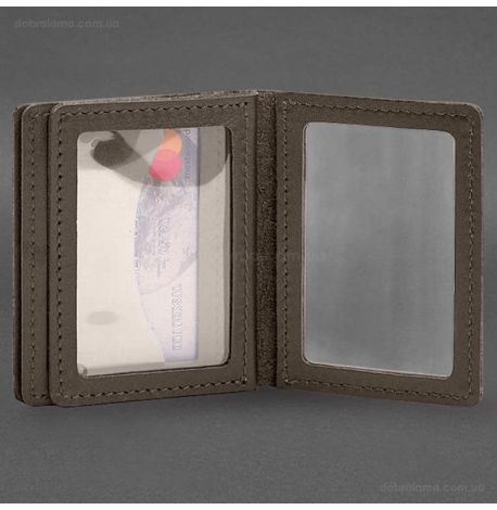 Шкіряна обкладинка для прав, id-паспорта та карток 2.1 (темно-бежева)