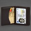 Кожаная обложка для прав, id-паспорта и карточек 2.1 (темно-коричневая)