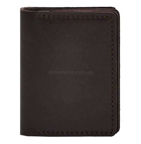 Кожаная обложка для прав, id-паспорта и карточек 2.1 (темно-коричневая)