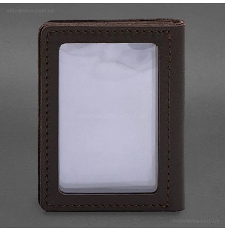 Кожаная обложка для прав, id-паспорта и карточек 2.1 (темно-коричневая)