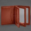 Шкіряна обкладинка для прав, id-паспорта та карток 2.1 (світло-коричнева)