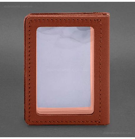 Шкіряна обкладинка для прав, id-паспорта та карток 2.1 (світло-коричнева)