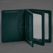 Кожаная обложка для прав, id-паспорта и карточек 2.1 (зеленая)