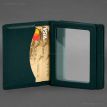 Кожаная обложка для прав, id-паспорта и карточек 2.1 (зеленая)