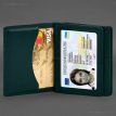 Кожаная обложка для прав, id-паспорта и карточек 2.1 (зеленая)