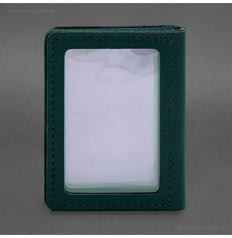 Кожаная обложка для прав, id-паспорта и карточек 2.1 (зеленая)