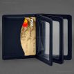 Шкіряна обкладинка для прав, id-паспорта та карток 2.1 (темно-синя)