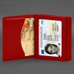 Шкіряна обкладинка для прав, id-паспорта та карток 2.1 (червона)