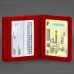 Шкіряна обкладинка для прав, id-паспорта та карток 2.1 (червона)