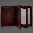 Кожаная обложка для прав, id-паспорта и карточек 2.1 (бордовая)