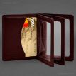 Кожаная обложка для прав, id-паспорта и карточек 2.1 (бордовая)