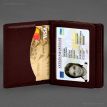 Кожаная обложка для прав, id-паспорта и карточек 2.1 (бордовая)