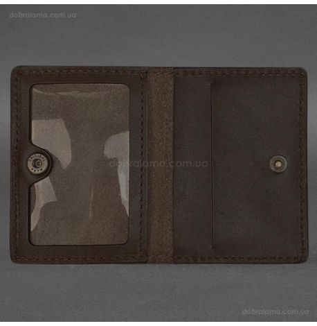 Шкіряна обкладинка для прав або id-паспорта 2.2 (темно-коричнева)