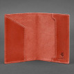 Кожаная обложка для паспорта с гербом Украины (коралловая)