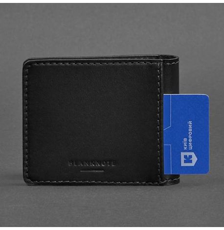 Кожаная обложка для удостоверения с гербом Украины (черная) кожа Krast