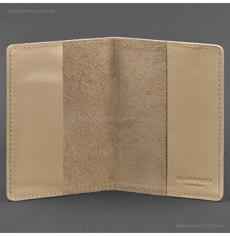 Обложка для паспорта из кожи 1.3 (светло-бежевая) кожа Krast