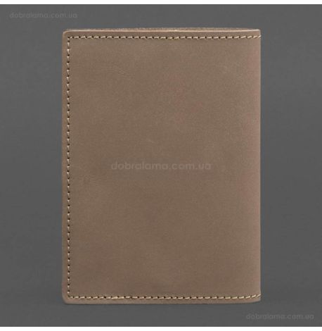 Шкіряна обкладинка для паспорта з гербом України (бежева)