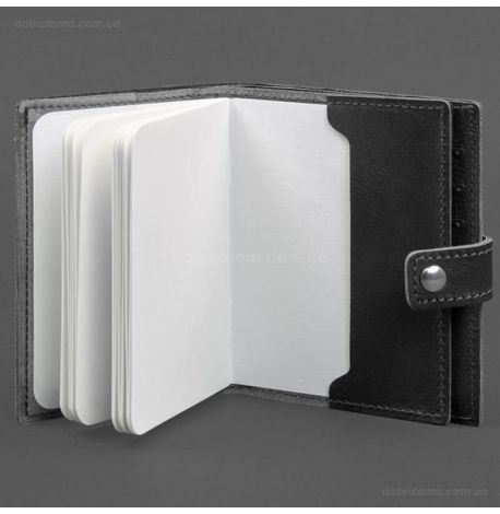 Кожаная обложка-портмоне для паспорта с гербом Украины 25.1 (черная)