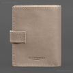 Шкіряна обкладинка-портмоне для паспорта з гербом України 25.1 (світло-бежева)