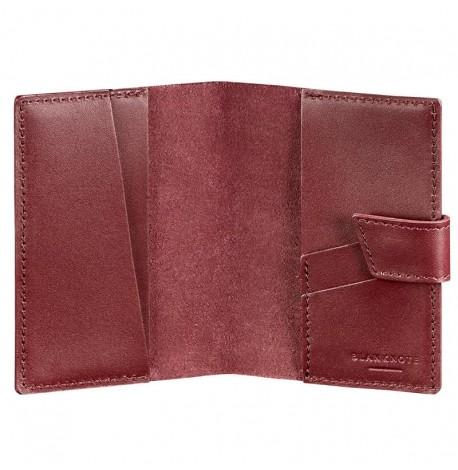 Обкладинка для паспорта зі шкіри 4.0 (бордова)