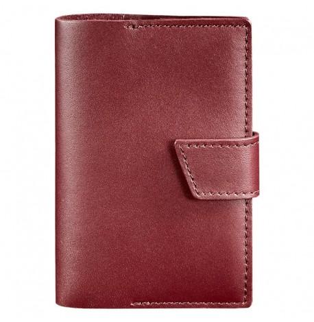 Обкладинка для паспорта зі шкіри 4.0 (бордова)