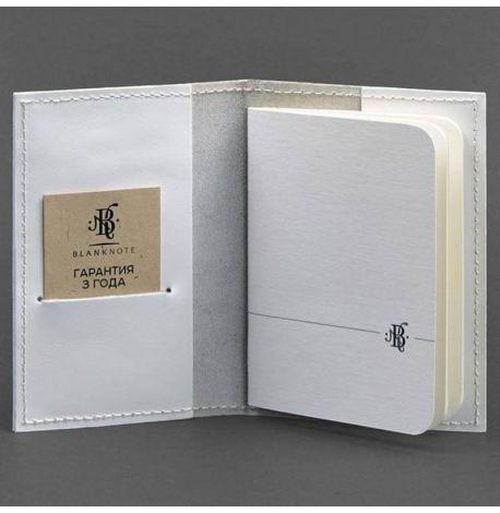 Обкладинка для паспорта зі шкіри 1.2 (белая) шкіра Krast
