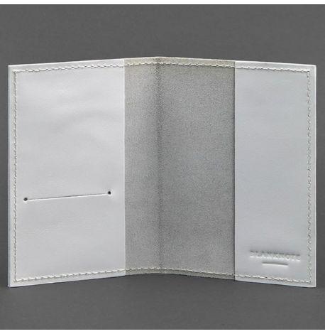 Обкладинка для паспорта зі шкіри 1.2 (белая) шкіра Krast