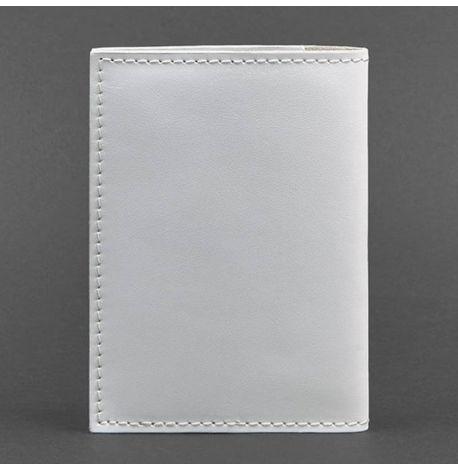 Обкладинка для паспорта зі шкіри 1.2 (белая) шкіра Krast