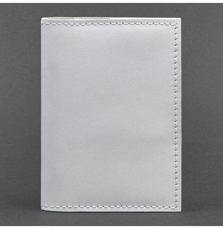 Обкладинка для паспорта зі шкіри 1.2 (белая) шкіра Krast