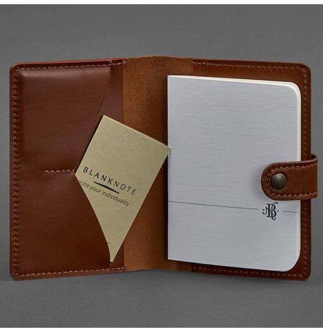 Обкладинка для паспорта зі шкіри 3.0 (світло-коричнева)