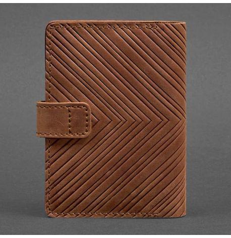Обложка для паспорта из кожи 3.0 Инди (светло-коричневая)
