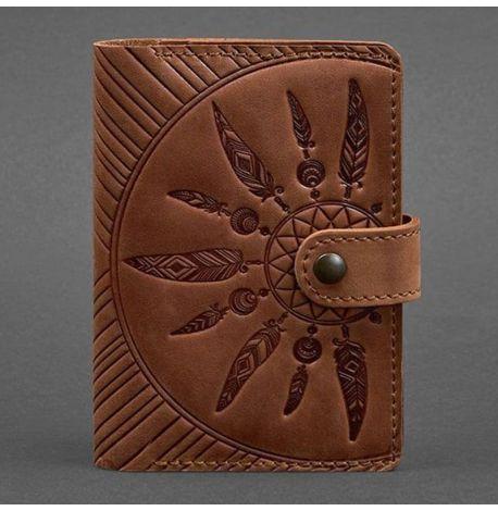 Обложка для паспорта из кожи 3.0 Инди (светло-коричневая)