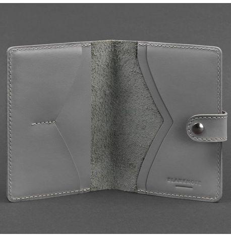 Обложка для паспорта из кожи 3.0 (серая)