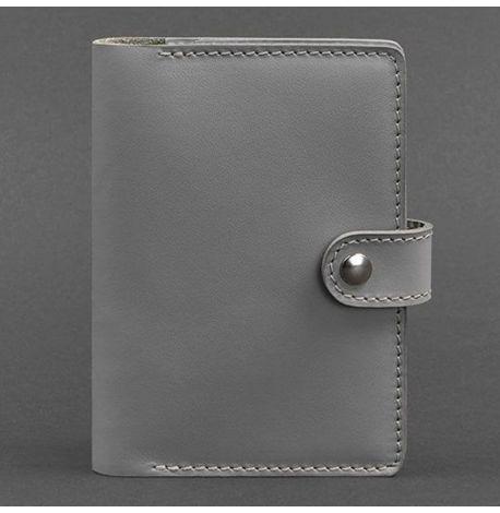 Обложка для паспорта из кожи 3.0 (серая)
