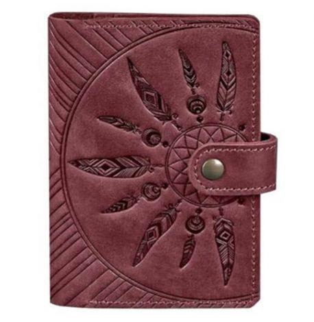 Обложка для паспорта из кожи 3.0 Инди (бордовая)