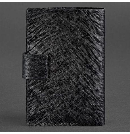 Обложка для паспорта из кожи 4.0 Blackwood (черная)