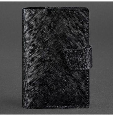 Обложка для паспорта из кожи 4.0 Blackwood (черная)