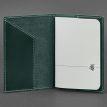 Шкіряна обкладинка для паспорта з українським гербом (зелена) шкіра Crazy Horse
