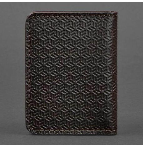 Шкіряна обкладинка для прав або id-паспорта 4.0 Карбон (коричнева)
