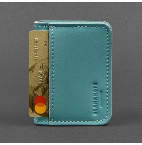 Шкіряна обкладинка для прав або id-паспорта 4.0 (бірюзова)