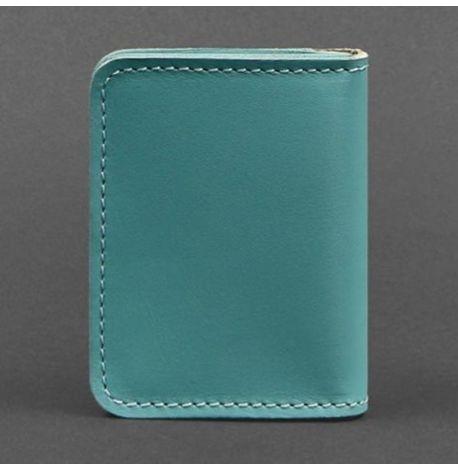 Шкіряна обкладинка для прав або id-паспорта 4.0 (бірюзова)