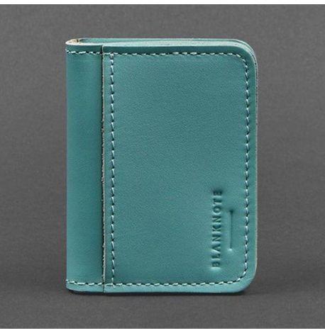 Шкіряна обкладинка для прав або id-паспорта 4.0 (бірюзова)