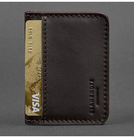 Шкіряна обкладинка для прав або id-паспорта 4.1 з гербом України (коричнева)