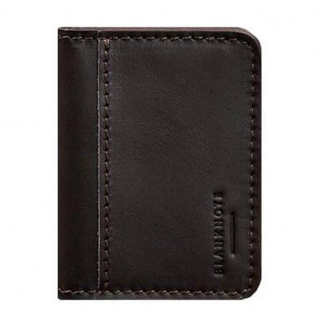 Шкіряна обкладинка для прав або id-паспорта 4.1 з гербом України (коричнева)