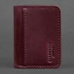 Шкіряна обкладинка для прав або id-паспорта 4.1 з гербом України (бордова) шкіра Crazy Horse