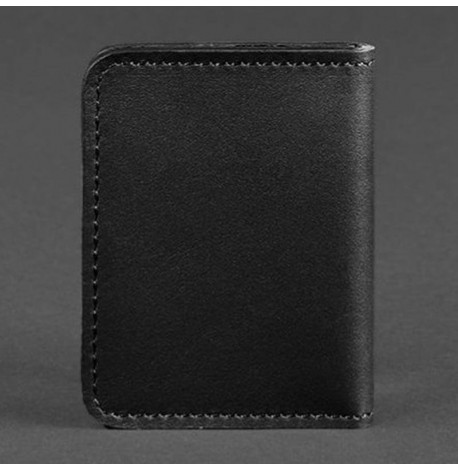 Шкіряна обкладинка для прав або id-паспорта 4.0 (чорна), шкіра Krast