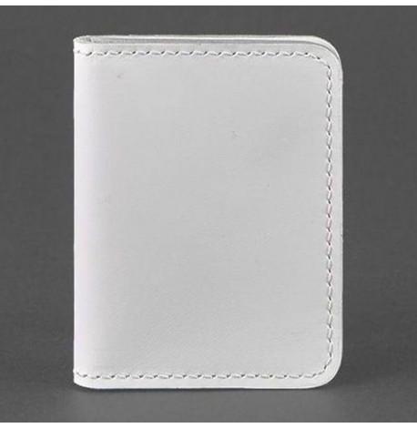 Кожаная обложка для прав или id-паспорта 4.0 (белая)