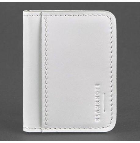 Кожаная обложка для прав или id-паспорта 4.0 (белая)