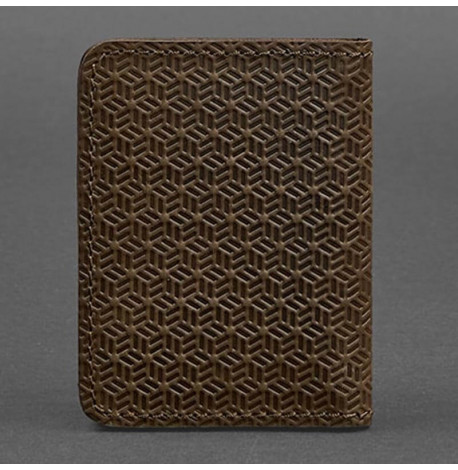 Шкіряна обкладинка для прав або id-паспорта 4.0 (карбон темно-коричнева)